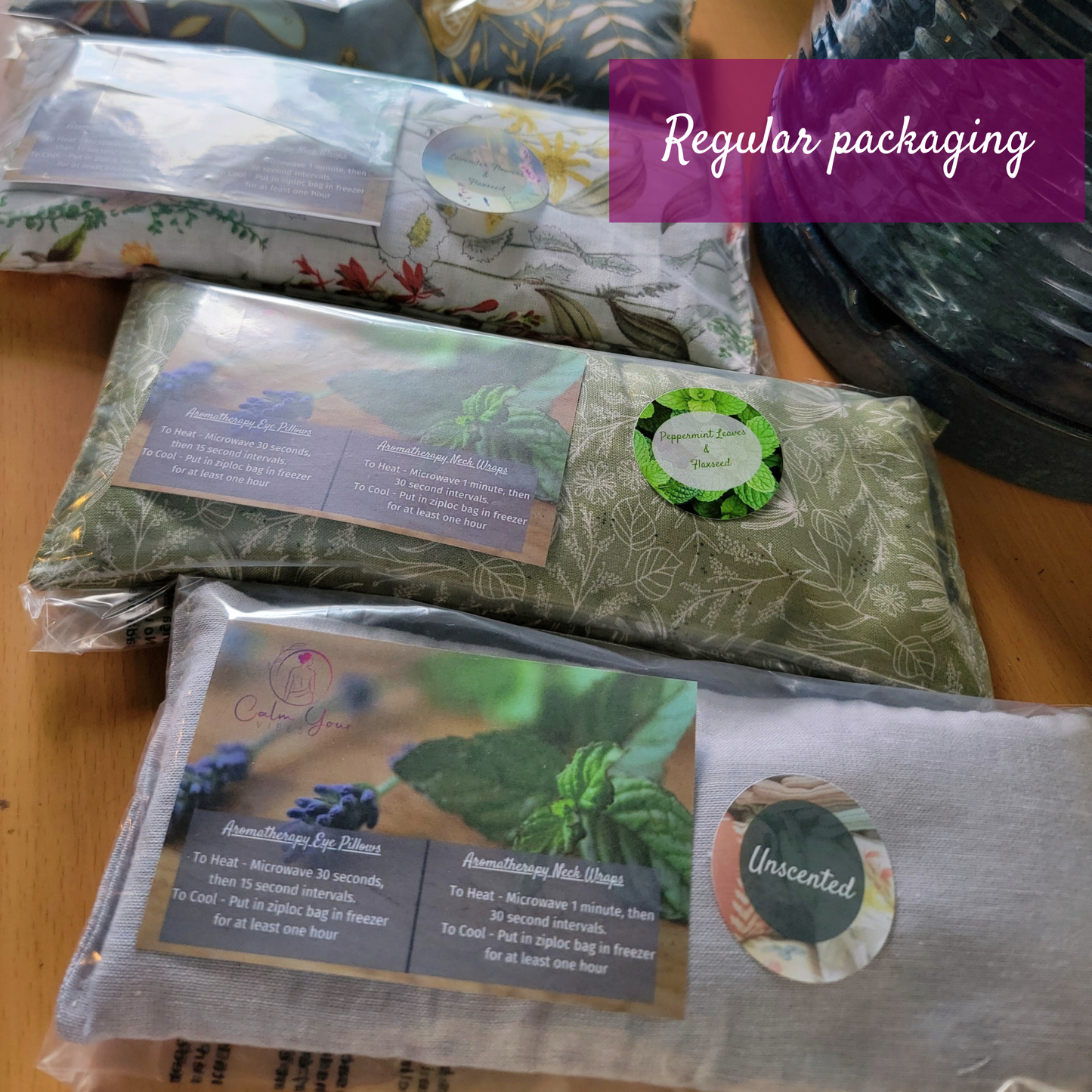 Aromatherapy Hot/Cold Weighted Eye Pillow - Moon and Sky fab