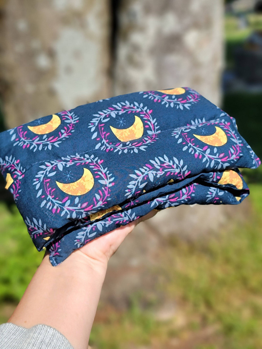 Aromatherapy Hot/Cold Weighted Neck Wraps - Moon & Sky fabri