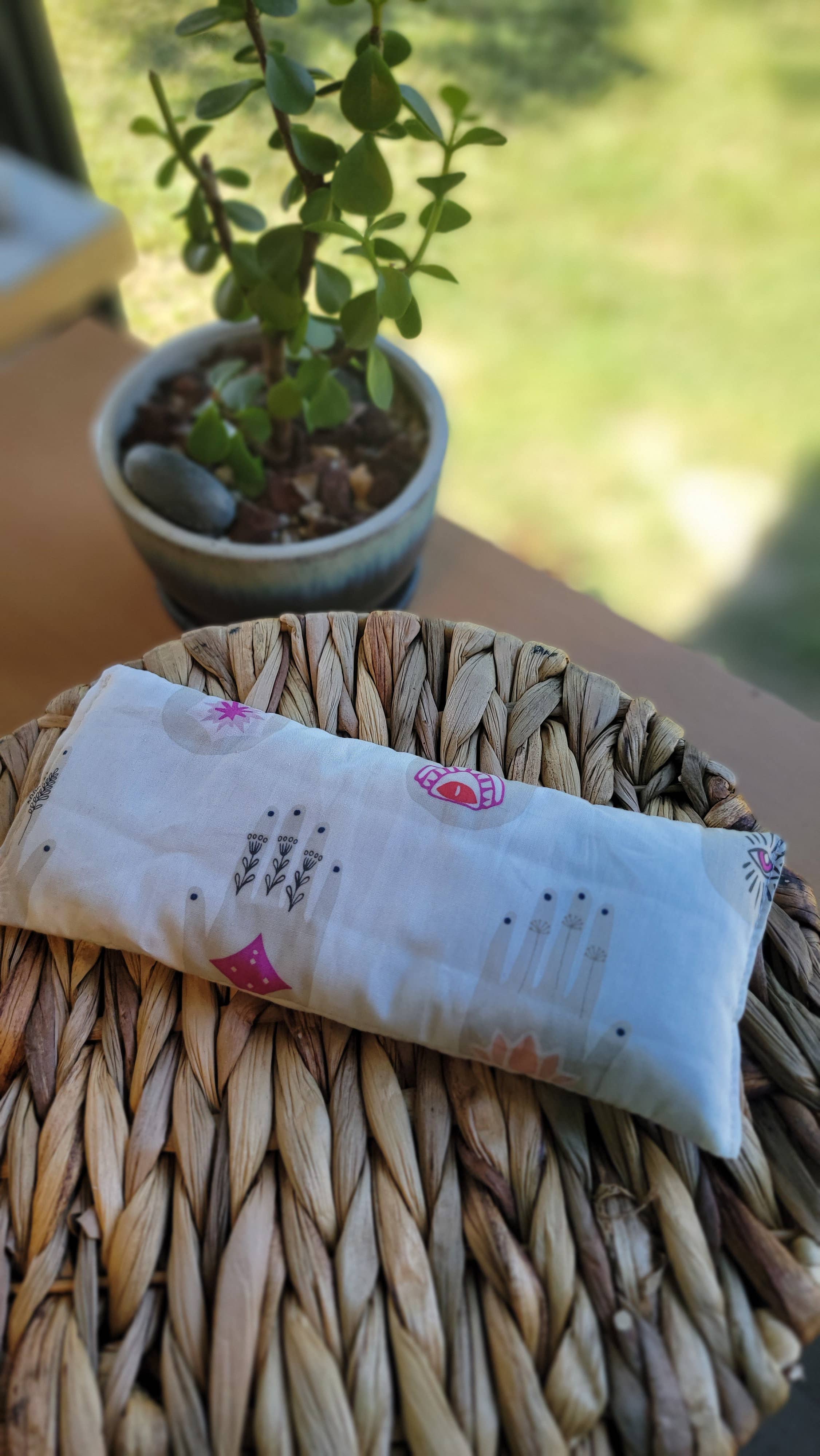 Aromatherapy Hot/Cold Weighted Eye Pillow - Moon and Sky fab